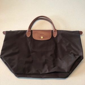 Longchamp Le Pliage Medium Brown Foldable Tote